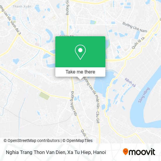 Nghia Trang Thon Van Dien, Xa Tu Hiep map