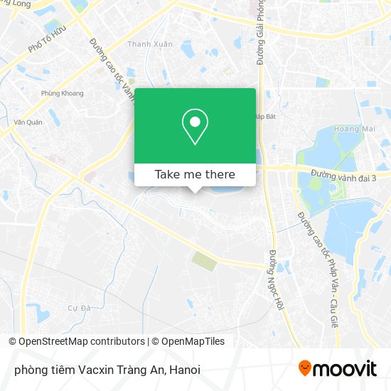 phòng tiêm Vacxin Tràng An map