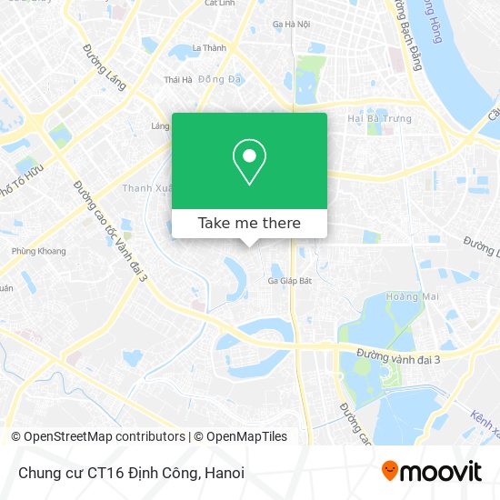 Chung cư CT16 Định Công map