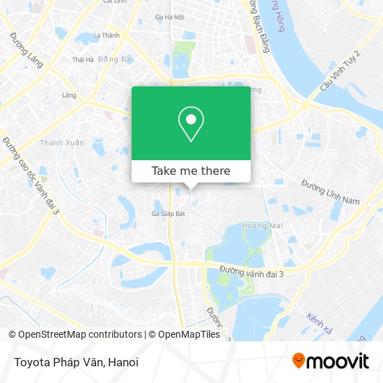 Toyota Pháp Vân map