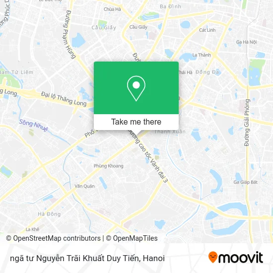 ngã tư Nguyễn Trãi Khuất Duy Tiến map