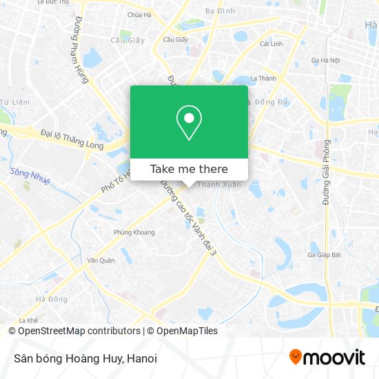 Sân bóng Hoàng Huy map