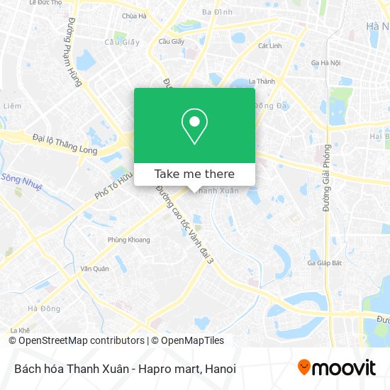 Bách hóa Thanh Xuân - Hapro mart map