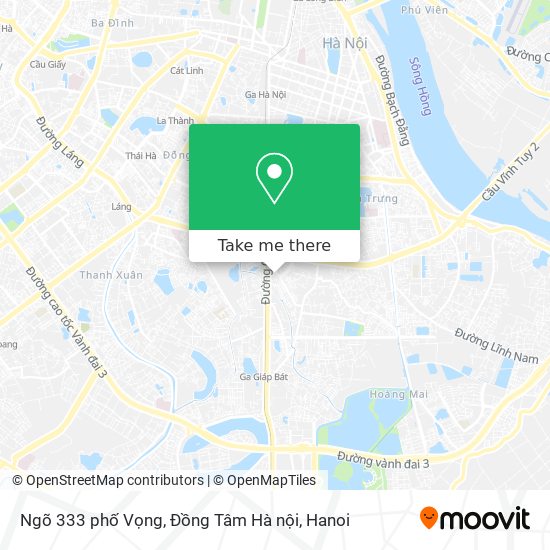 Ngõ 333 phố Vọng, Đồng Tâm Hà nội map