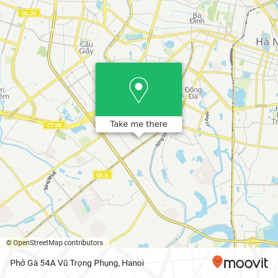 Phở Gà 54A Vũ Trọng Phụng map