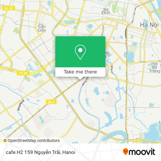 cafe H2 159 Nguyễn Trãi map