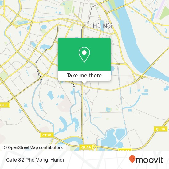 Cafe 82 Pho Vong map