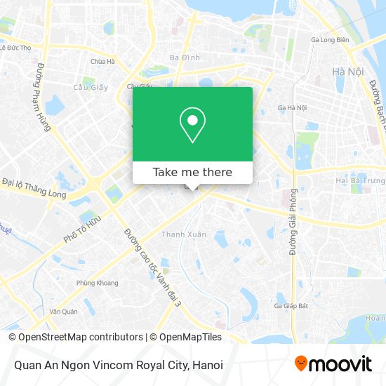 Quan An Ngon Vincom Royal City map