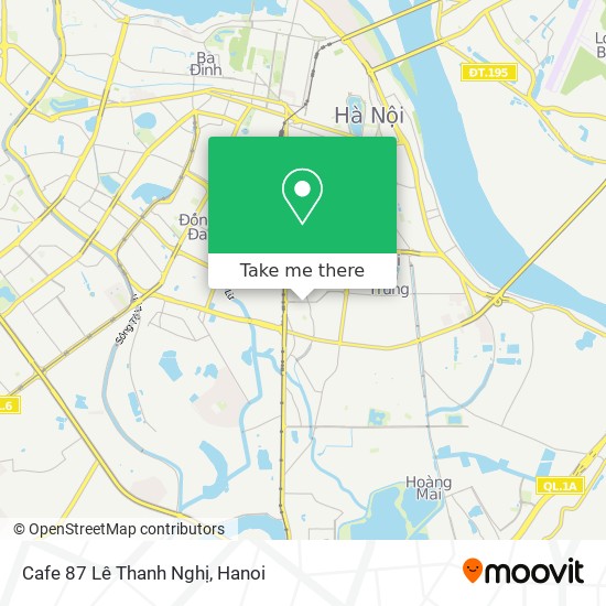 Cafe 87 Lê Thanh Nghị map