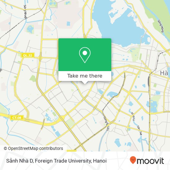 Sảnh Nhà D, Foreign Trade University map