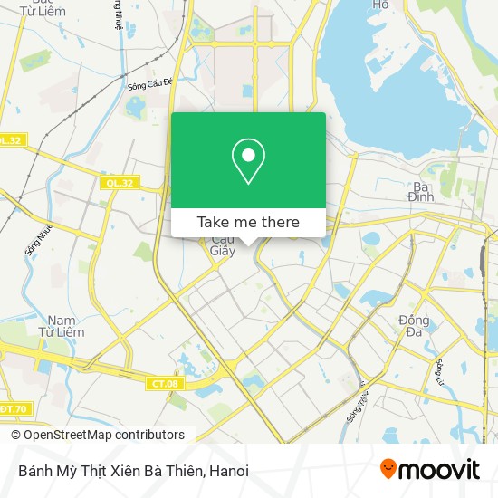 Bánh Mỳ Thịt Xiên Bà Thiên map