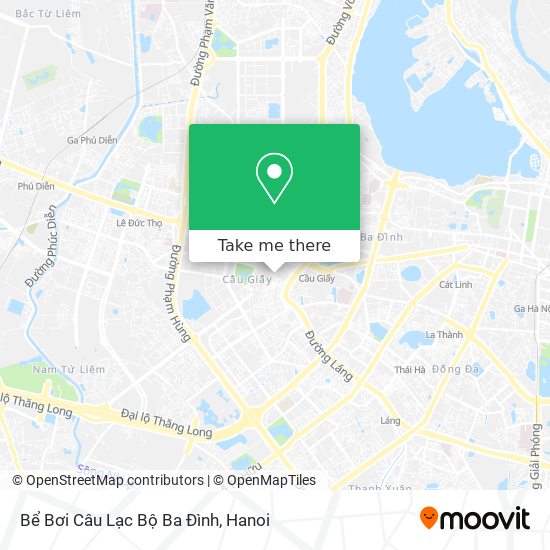 Bể Bơi Câu Lạc Bộ Ba Đình map