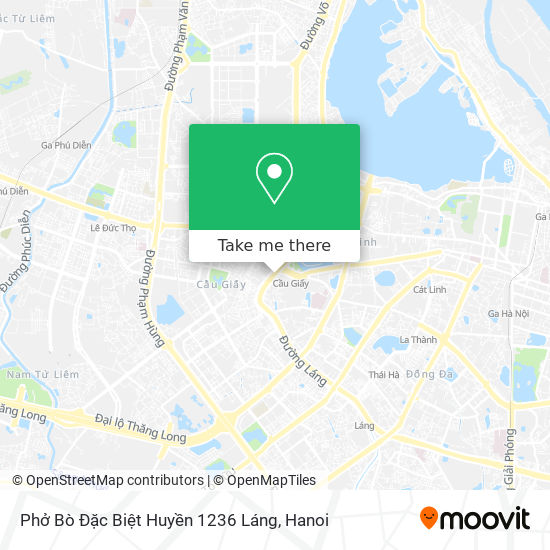 Phở Bò Đặc Biệt Huyền 1236 Láng map