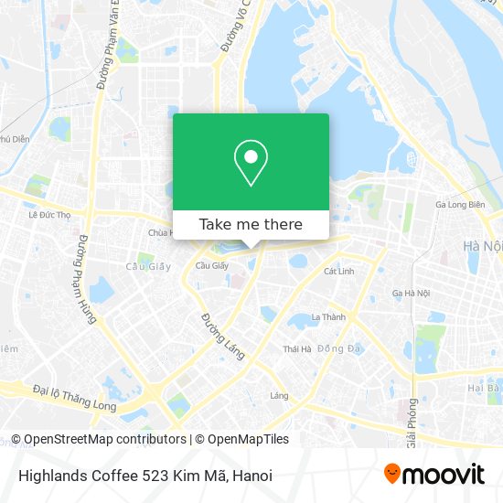 Highlands Coffee 523 Kim Mã map