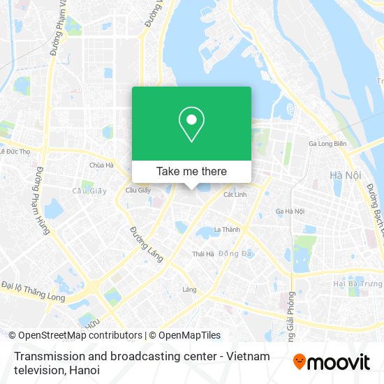 Transmission and broadcasting center - Vietnam television map