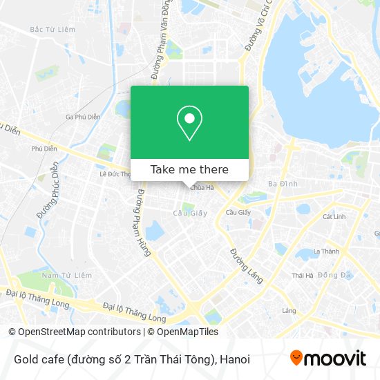 Gold cafe (đường số 2 Trần Thái Tông) map