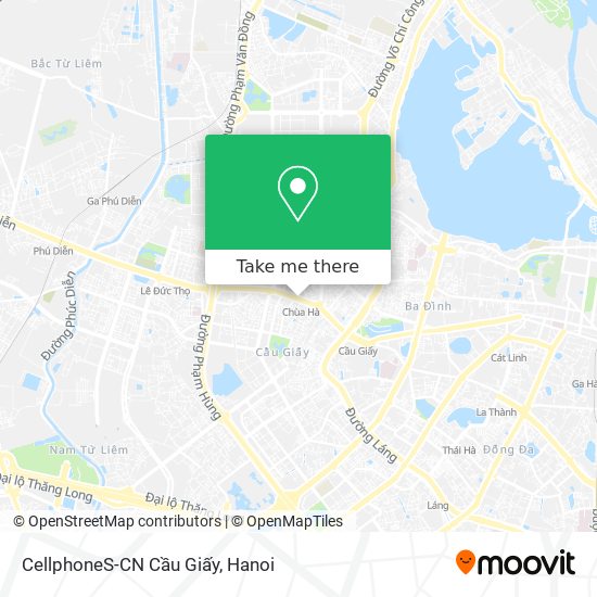 CellphoneS-CN Cầu Giấy map