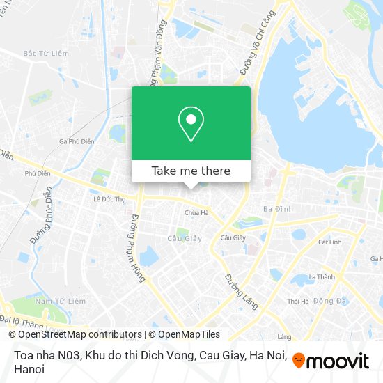 Toa nha N03, Khu do thi Dich Vong, Cau Giay, Ha Noi map