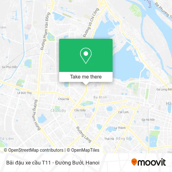 Bãi đậu xe cầu T11 - Đường Bưởi map