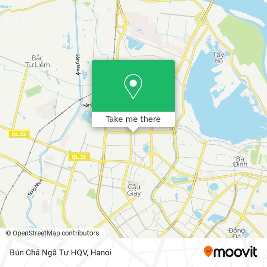 Bún Chả Ngã Tư HQV map