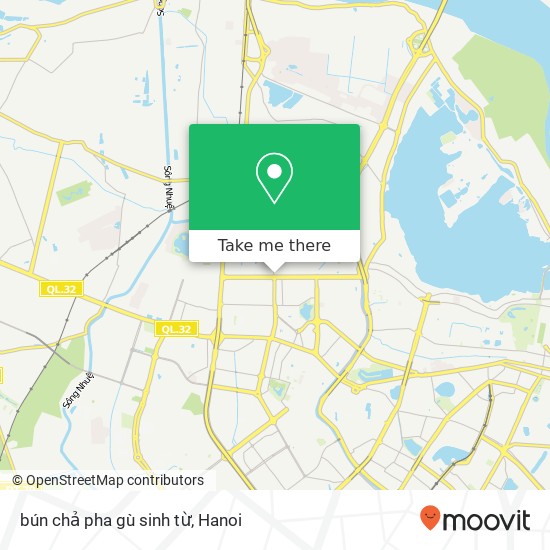 bún chả pha gù sinh từ map