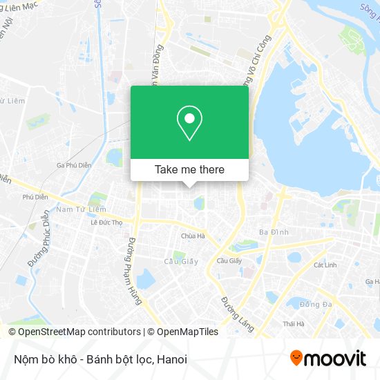 Nộm bò khô - Bánh bột lọc map