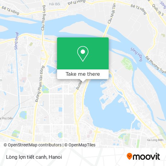 Lòng lợn tiết canh map