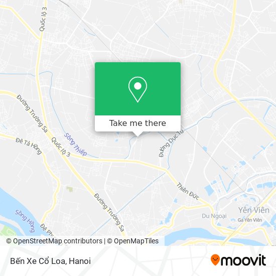 Bến Xe Cổ Loa map