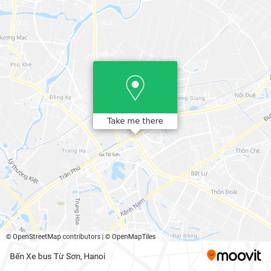 Bến Xe bus Từ Sơn map