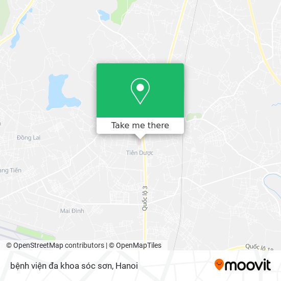 bệnh viện đa khoa sóc sơn map