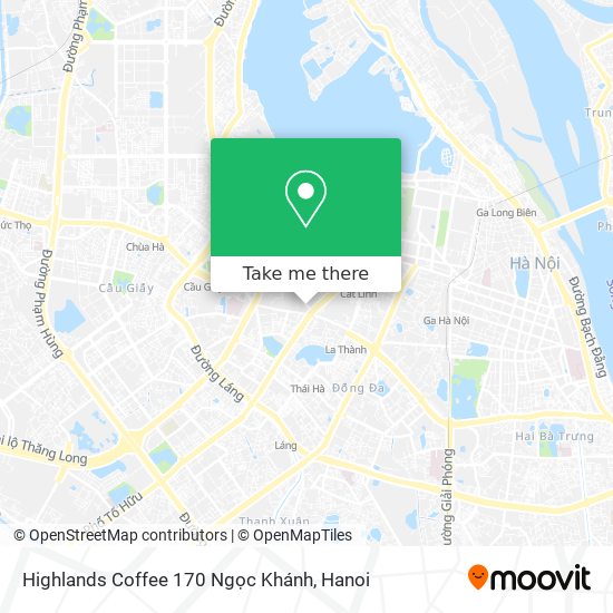 Highlands Coffee 170 Ngọc Khánh map