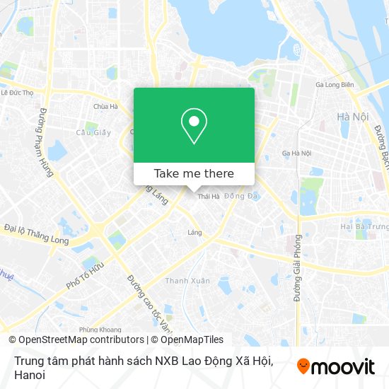 Trung tâm phát hành sách NXB Lao Động Xã Hội map