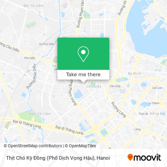 Thịt Chó Kỳ Đồng (Phố Dịch Vọng Hậu) map