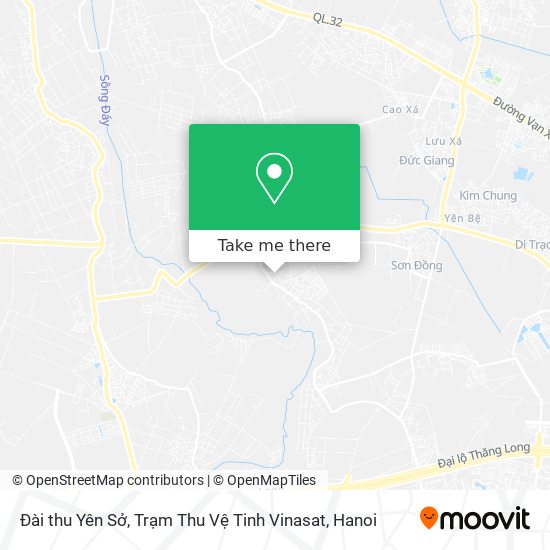Đài thu Yên Sở, Trạm Thu Vệ Tinh Vinasat map