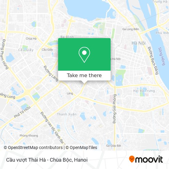 Cầu vượt Thái Hà - Chùa Bộc map