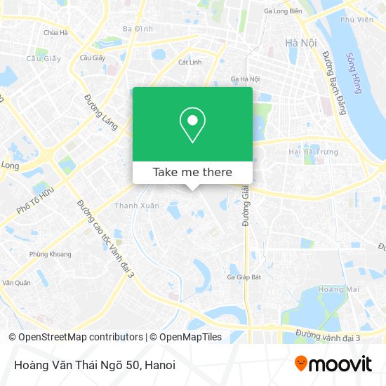 Hoàng Văn Thái Ngõ 50 map