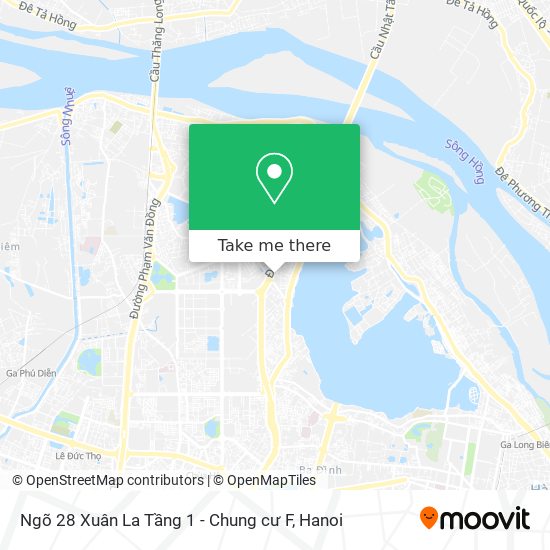Ngõ 28 Xuân La Tầng 1 - Chung cư F map