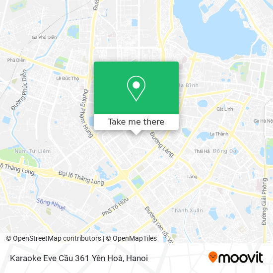 Karaoke Eve Cầu 361 Yên Hoà map