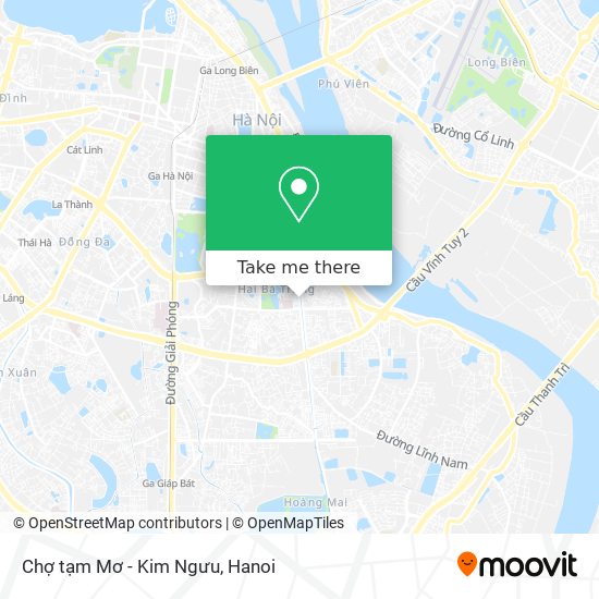Chợ tạm Mơ - Kim Ngưu map