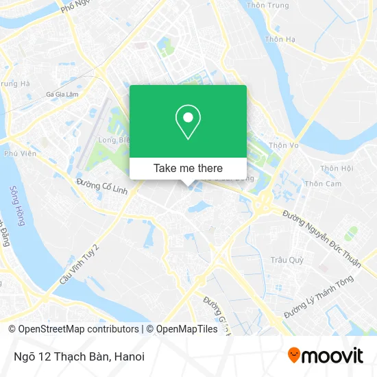 Ngõ 12 Thạch Bàn map