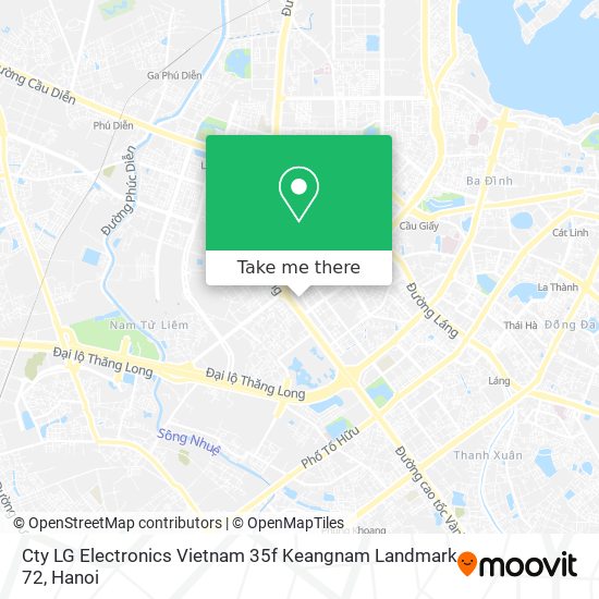 Cty LG Electronics Vietnam 35f Keangnam Landmark 72 map
