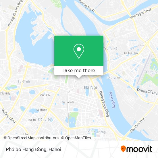 Phở bò Hàng Đồng map