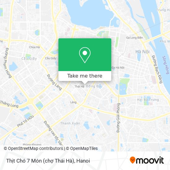 Thịt Chó 7 Món (chợ Thái Hà) map