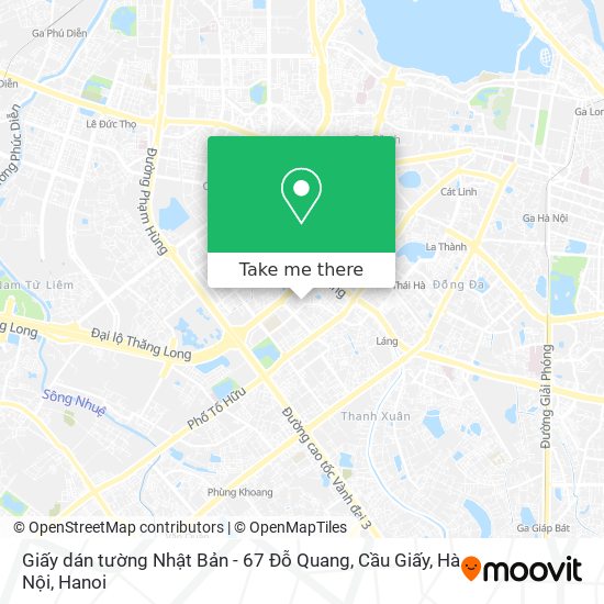 Giấy dán tường Nhật Bản - 67 Đỗ Quang, Cầu Giấy, Hà Nội map