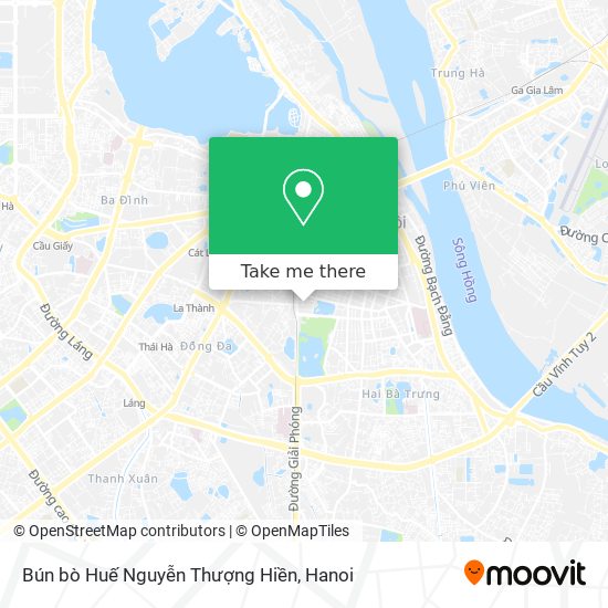 Bún bò Huế Nguyễn Thượng Hiền map