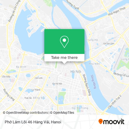 Phở Lâm Lõi 46 Hàng Vải map