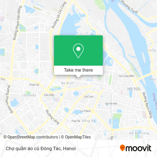 Chợ quần áo cũ Đông Tác map