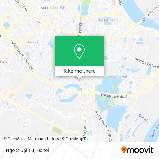 Ngõ 2 Đại Từ map