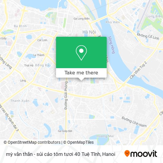 mỳ vằn thắn - sủi cảo tôm tươi 40 Tuệ Tĩnh map