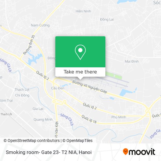 Smoking room-  Gate 23- T2 NIA map